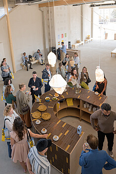 Biofabrique Kantine in der Festivalzentrale der Vienna Design Week