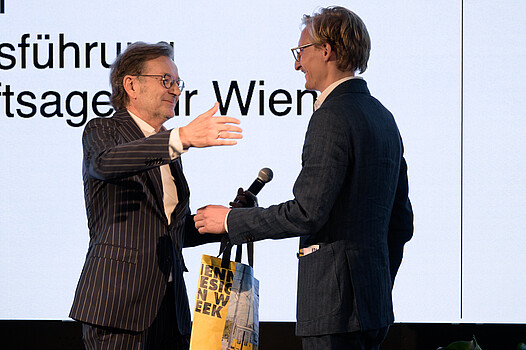 Eröffnung der Vienna Design Week: Gerhard Hirczi, Geschäftsführer und Gabriel Roland, Direktor der  Vienna Design Week