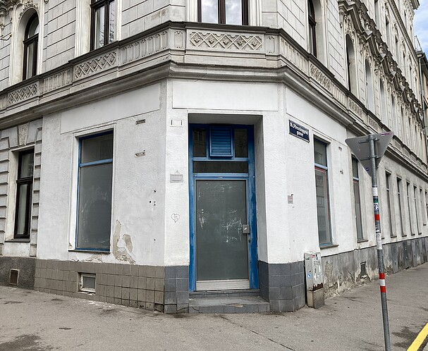 Ein Geschäftslokal von außen, Grätzelinitiative Wien 