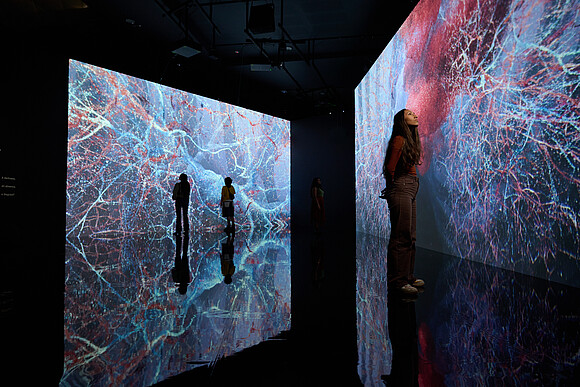 Evolver by Marshmallow Laser Feast, Works of Nature, installation view, 2023 