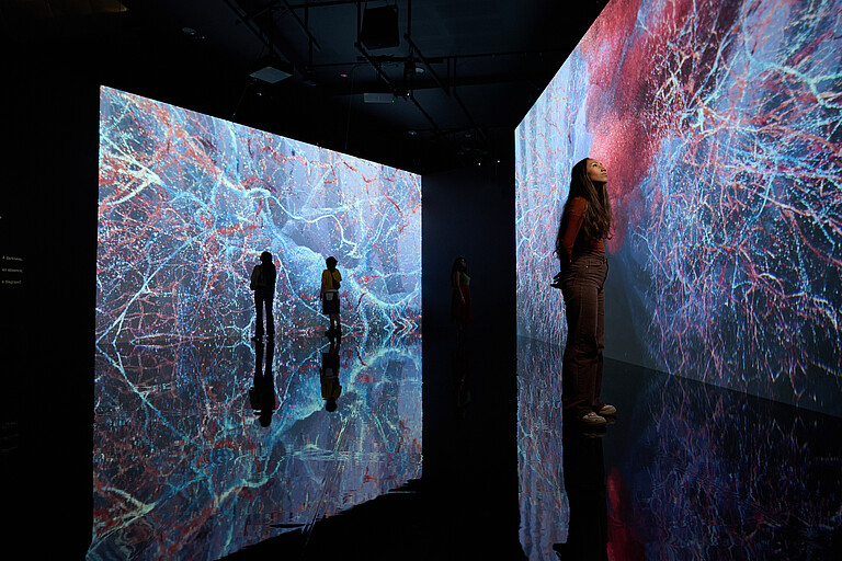 Evolver by Marshmallow Laser Feast, Works of Nature, installation view, 2023 